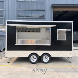 Black Twin Axle Mobile Catering Trailer Large Serving Hatch Street Food