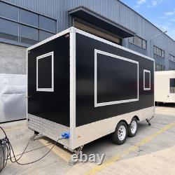 Black Twin Axle Mobile Catering Trailer Large Serving Hatch Street Food