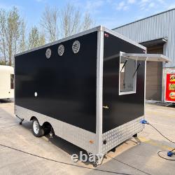 Black Twin Axle Mobile Catering Trailer Large Serving Hatch Street Food