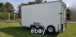 Blue Line Box Van Twin Axle Danish Trolley Trailer 14 X 6 X 7 3500kg