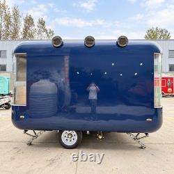 Blue Twin Axle Catering Trailer Large Electric Lift-Up Serving Window Rounded