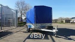 Box Car Trailer 10ft X 5ft Twin Axle Unbrakde 750kg Canvas Cover 5,2ft