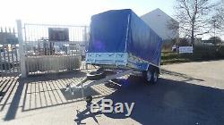 Box Car Trailer 10ft X 5ft Twin Axle Unbrakde 750kg Canvas Cover 5,2ft