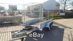 Box Car Trailer 10ft X 5ft Twin Axle Unbrakde 750kg Canvas Cover 5,2ft