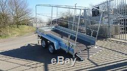 Box Car Trailer 10ft X 5ft Twin Axle Unbrakde 750kg Canvas Cover 5,2ft