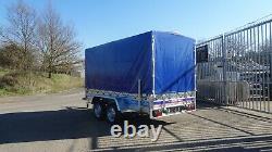 Box Tipping Car Trailer 10 X 5 Twin Axle Class 750kg With Canvas Cover Al-ko