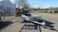 Box Tipping Car Trailer 10 X 5 Twin Axle Class 750kg With Canvas Cover Al-ko