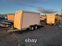 Box Trailer 12ft x 5ft Twin Axle Car Trailer 3.6m x 1.5m 2700kg Tail Ramp/Door