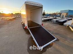 Box Trailer 12ft x 5ft Twin Axle Car Trailer 3.6m x 1.5m 2700kg Tail Ramp/Door