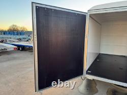 Box Trailer 12ft x 5ft, Twin Axle Car Trailer 3.6m x 1.5m 2700kg Tail Ramp &Door