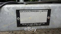 Box Trailer 750kg twin axle unbraked Bateson 120v 115cm x 205cm