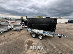 Box Trailer 8x4 Twin Axle ALKO 750kg Car Trailer Canvas Cover @Wychavon Trailers