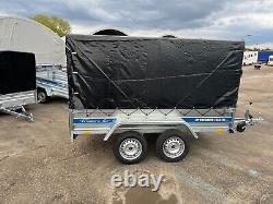 Box Trailer 8x4 Twin Axle ALKO 750kg Car Trailer Canvas Cover @Wychavon Trailers