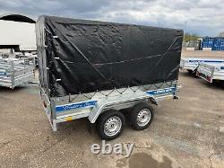 Box Trailer 8x4 Twin Axle ALKO 750kg Car Trailer Canvas Cover @Wychavon Trailers