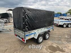 Box Trailer 8x4 Twin Axle ALKO 750kg Car Trailer Canvas Cover @Wychavon Trailers