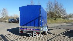 Box Trailer Car Trailer 10ft X 5ft Twin Axle Class 750kg With Canvas Cover