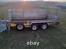 Brain James 12ft x 5ft 3 twin axle General plant trailer, Ifor Williams, Nugent