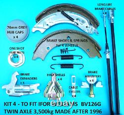 Brake Shoe Cables & Service Kit for BV126G 3,500kg IFOR WILLIAMS Box Van Trailer