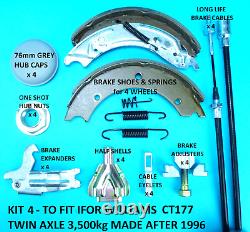 Brake Shoes, Cables & Service Kit for CT177 IFOR WILLIAMS 3,500kg Trailer