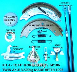 Brake Shoes, Cables & Service Kit for GP106 3,500kg IFOR WILLIAMS Trailer