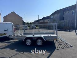Brand New 10ft X 5,6ft Twin Axle Trailer With 60cm Mesh And Ramp 1500kg Braked