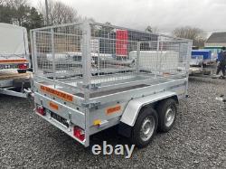 Brand New 10ft X 5ft Twin Axle Master Heavy Duty Trailer With 80cm Mesh And Ramp