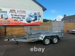 Brand New 10ft X 5ft Twin Axle Trailer With 40cm Mesh And Ramp 1300kg