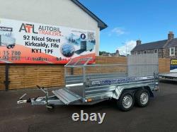 Brand New 10ft X 5ft Twin Axle Trailer With 40cm Mesh And Ramp 1300kg
