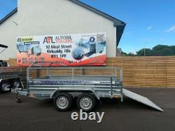 Brand New 10ft X 5ft Twin Axle Trailer With 40cm Mesh And Ramp 1300kg