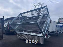 Brand New 10ft X 6ft Twin Axle 3 Way Electric Tipper Trailer With Mesh Sides And