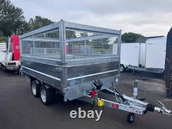 Brand New 10ft X 6ft Twin Axle 3 Way Electric Tipper Trailer With Mesh Sides And