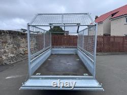 Brand New 10ft x 5ft Twin Axle Heavy Duty Trailer With 80cm Mesh 2700KG Braked