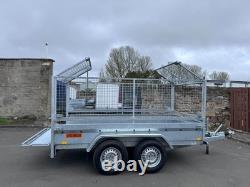 Brand New 10ft x 5ft Twin Axle Heavy Duty Trailer With 80cm Mesh 2700KG Braked
