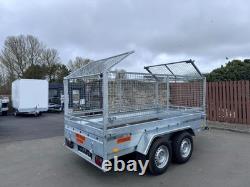 Brand New 10ft x 5ft Twin Axle Heavy Duty Trailer With 80cm Mesh 2700KG Braked