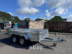 Brand New 10ft x 5ft Twin Axle Mini Digger Trailer Loading Ramps 2700KG Braked K