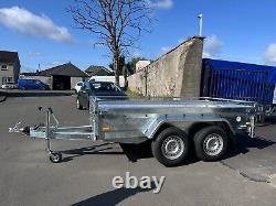 Brand New 10ft x 5ft Twin Axle Mini Digger Trailer Loading Ramps 2700KG Braked K