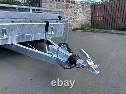 Brand New 10ft x 5ft Twin Axle Mini Digger Trailer Loading Ramps 2700KG Braked K