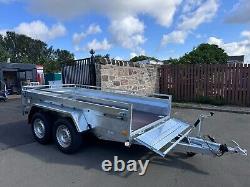 Brand New 10ft x 5ft Twin Axle Mini Digger Trailer Loading Ramps 2700KG Braked K