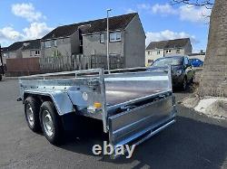 Brand New 10ft x 5ft Twin Axle Mini Digger Trailer Loading Ramps 2700KG Braked K