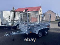 Brand New 8,2ft x 4,3ft Twin Axle Trailer With 80CM Mesh 750KG