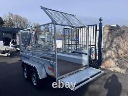 Brand New 8,2ft x 4,3ft Twin Axle Trailer With 80CM Mesh 750KG