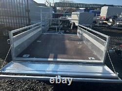 Brand New 8.4ft X 5ft Twin Axle Master Boro Trailer With A Ladder Rack 750kg Unb