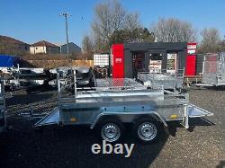 Brand New 8.4ft X 5ft Twin Axle Master Boro Trailer With A Ladder Rack 750kg Unb