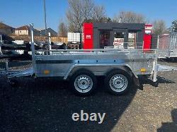 Brand New 8.4ft X 5ft Twin Axle Master Boro Trailer With A Ladder Rack 750kg Unb