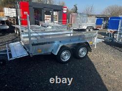 Brand New 8.4ft X 5ft Twin Axle Master Boro Trailer With A Ladder Rack 750kg Unb