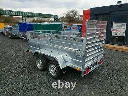 Brand New 8.7 X 4.2 Twin Axle Boro Trailer With 40cm Mesh And A Ramp 750kg