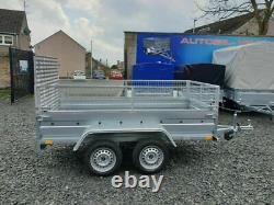 Brand New 8.7 X 4.2 Twin Axle Boro Trailer With 40cm Mesh And A Ramp 750kg