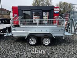 Brand New 8,7ft x 4,2ft Twin Axle Trailer With 40CM Mesh 750KG