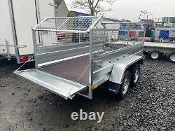 Brand New 8,7ft x 4,2ft Twin Axle Trailer With 40CM Mesh 750KG