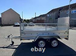 Brand New 8,7ft x 4,2ft Twin Axle Trailer With 40CM Mesh and Ramp 750KG